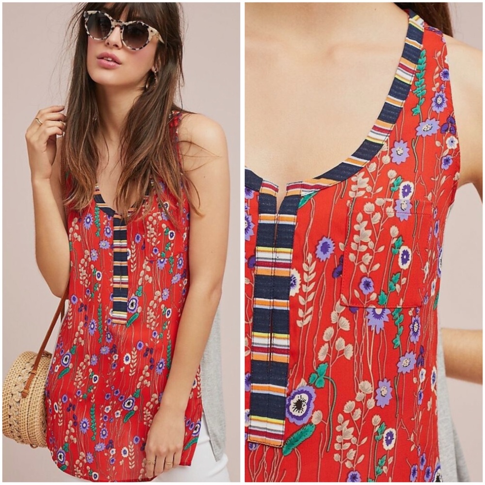 Tiny from Anthropologie Flowy Floral Tank Top